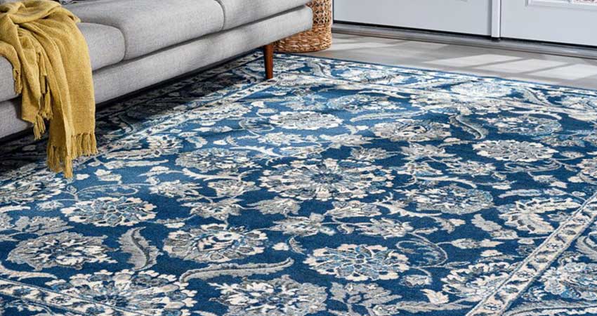 فرش آبی با چه مبلی ست می شود؟