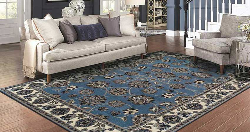 فرش آبی با چه مبلی ست می شود؟