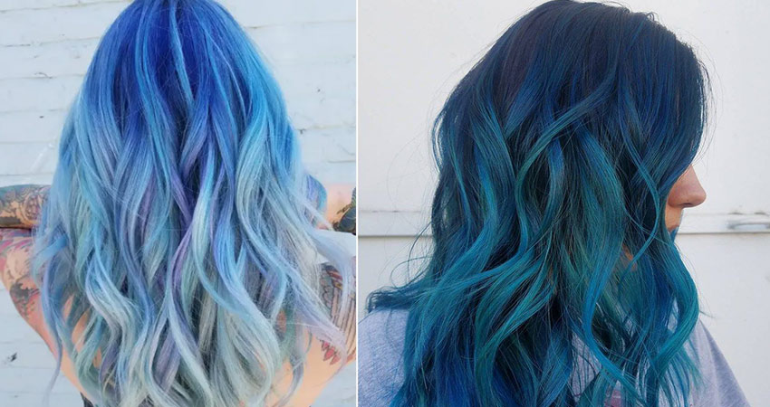 پنج ترکیب رنگ موی آبی اقیانوسی بدون استفاده از مواد دکلره مو