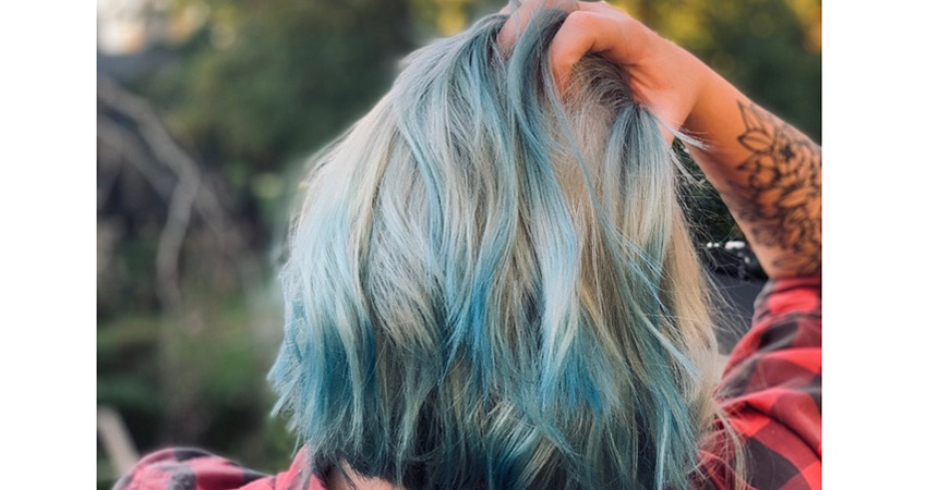 ترکیب رنگ موی آبی اقیانوسی بدون استفاده از مواد دکلره مو
